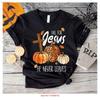 Fall For Jesus He Never Leaves Autnm T Shirt Vintage Homme Breathable Top For Everyday Wear Versatile Comfortable Unisex