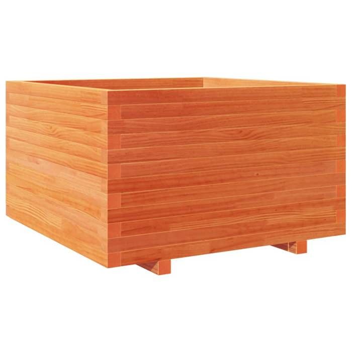 VidaXL Planter Wax Brown 80x80x49.5 Cm Solid Pine Wood, Outdoor Planter, Flower Box, Tomato Planter, 3282531