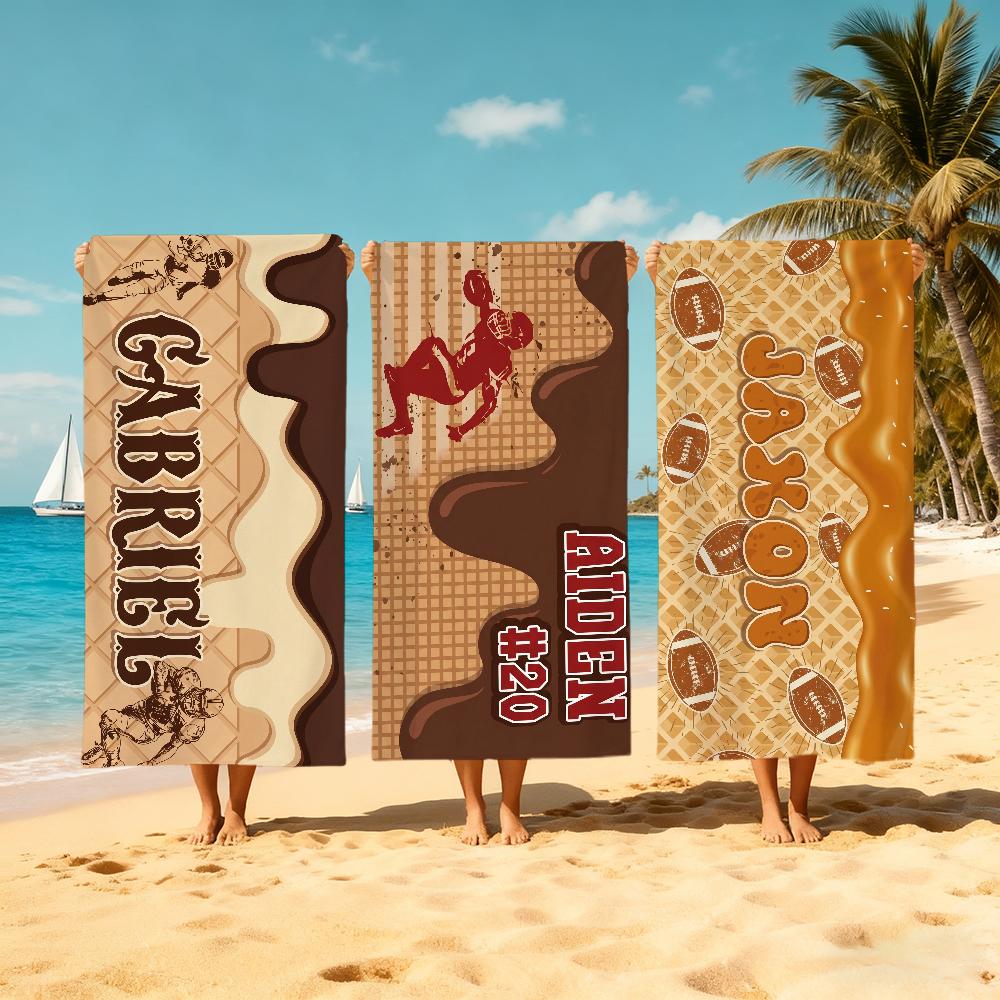Personalized Ice Cream Drip Baseball Towel Beach Quick Dry Soft Pool Towels Gift for Travel Gym Shower Camping sports