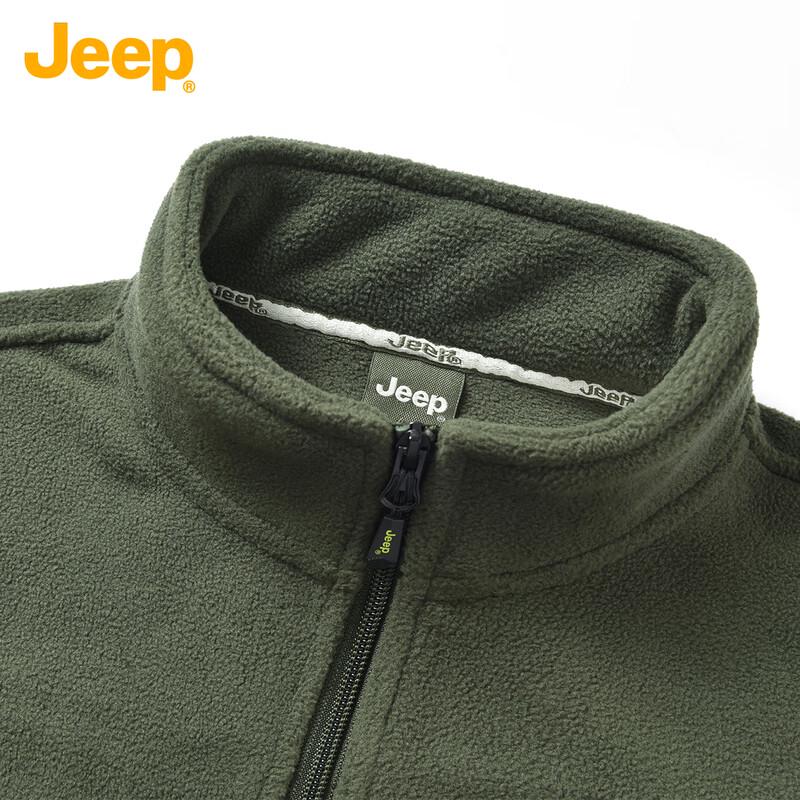 Jeep Men's Autumn Winter Fleece Cardigan Jacket