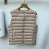 White duck down Pinghu light down jacket, vest liner, round neck V-neck variable thermal vest, vest, free storage bag.