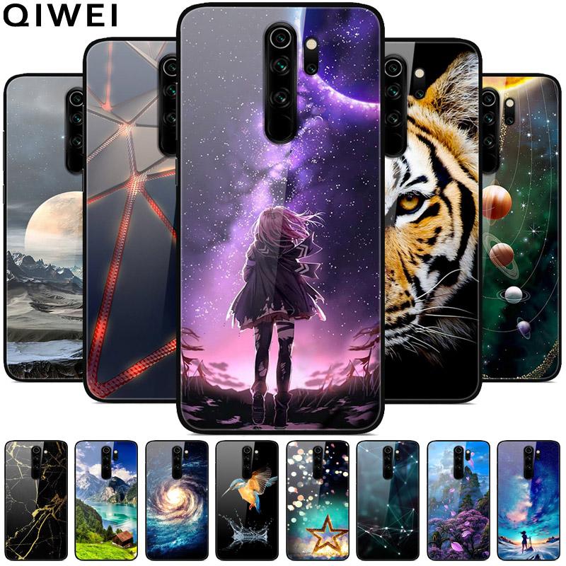 For Xiaomi Redmi Note 8 Pro Case Tempered Glass Fashion Lovely Phone Cases for Redmi Note 8 8T Note8 8Pro Back Cover Funda Coque
