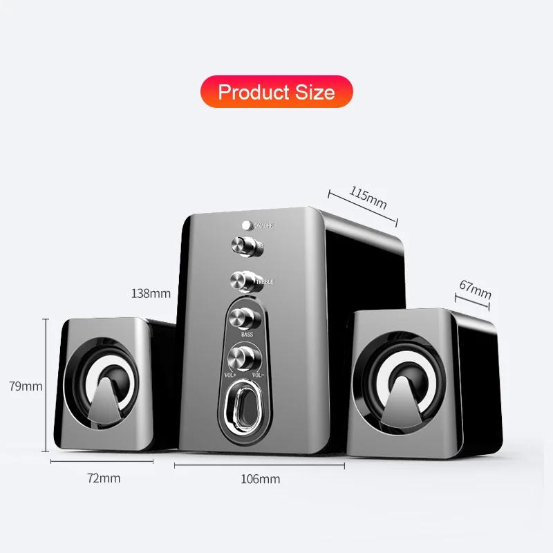 Computer Speakers Home Theater System PC Bass Subwoofer Bluetooth Speaker Music 4D Surround Soundbar For Boombox Desktop Laptop