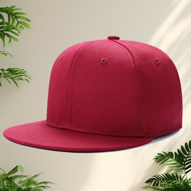 Cotton flat edge hat embroidery hip hop flat brim hat custom hip hop hat men's and women's fashion trends