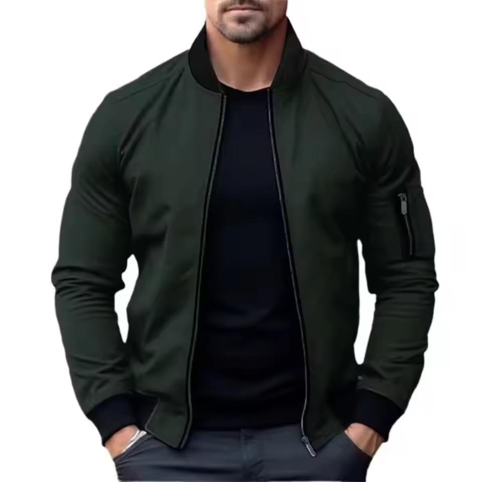 Spring and Autumn Men's Casual Stand Collar Baseball Jacket
