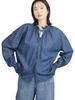 Cohen MIYAKO TAKAYAMA 2-Way Stand Frill Blouse 76106450216 7570 COBALT(75) L