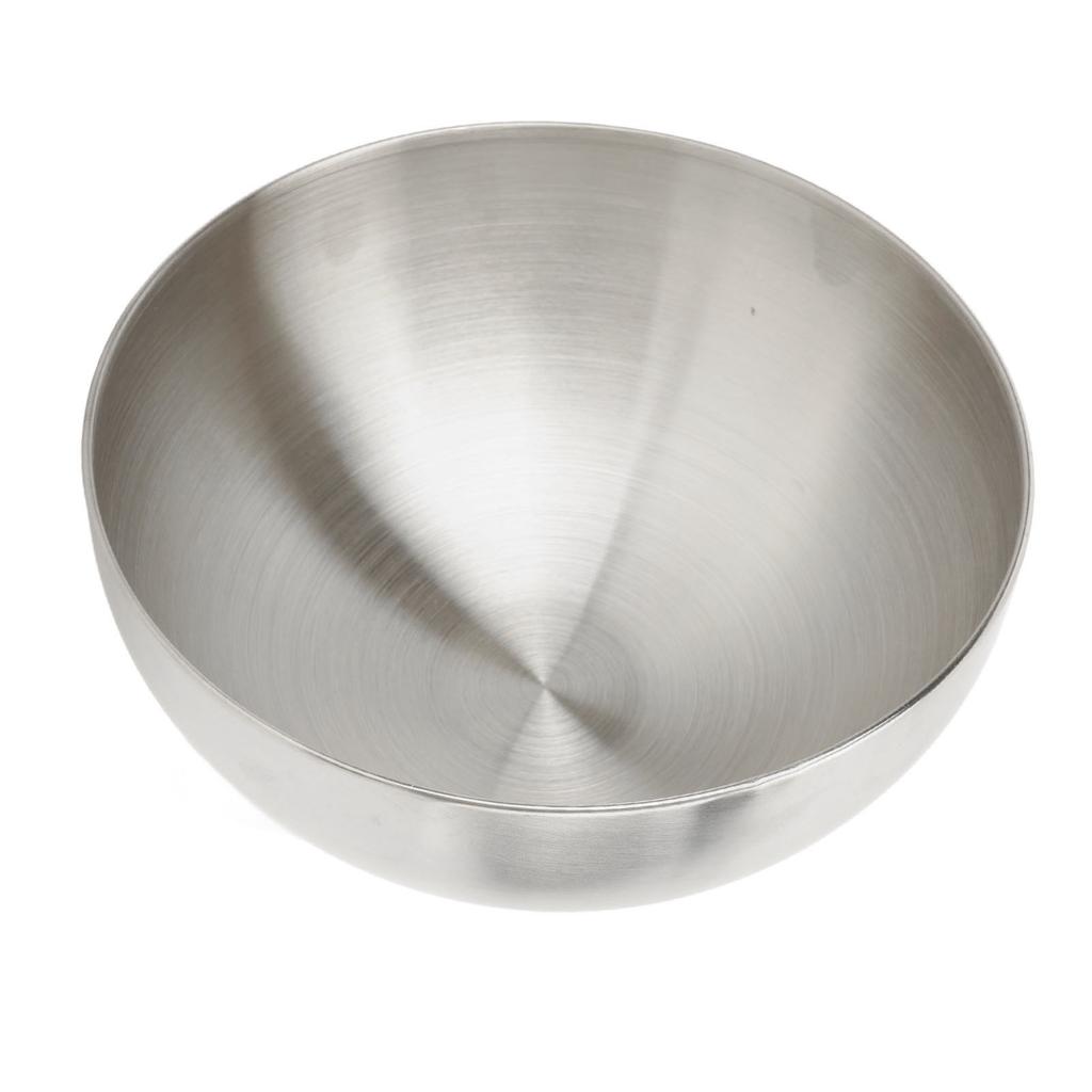 Salad Bowl Stainless Steel Mixing Bowls Double Walled Insulation Dustproof Round Bowl for Home Restaurant Camping