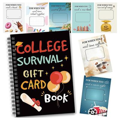 College-Geschenkkarte Buch Abschlussgeschenkkarte Buch College Überlebensheft Organizer Schulgeburtstag Pflegepaket Bargeldhalter