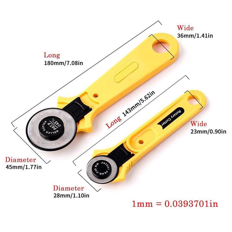 28mm & 45mm Rotary Cutter Blades Sewing Rotary Fabric Cutter For Patchwork Leather Quilting Sewing Arts Craft Cutting Tool