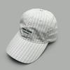 Cappellino da baseball a righe fresche primavera-estate con lettere ricamate, cappellino parasole semplice da viaggio per uomo e donna