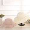 Summer Straw Hat With Wide Brim And Beaded Edge Sun Protection For Outdoor Beach Activities