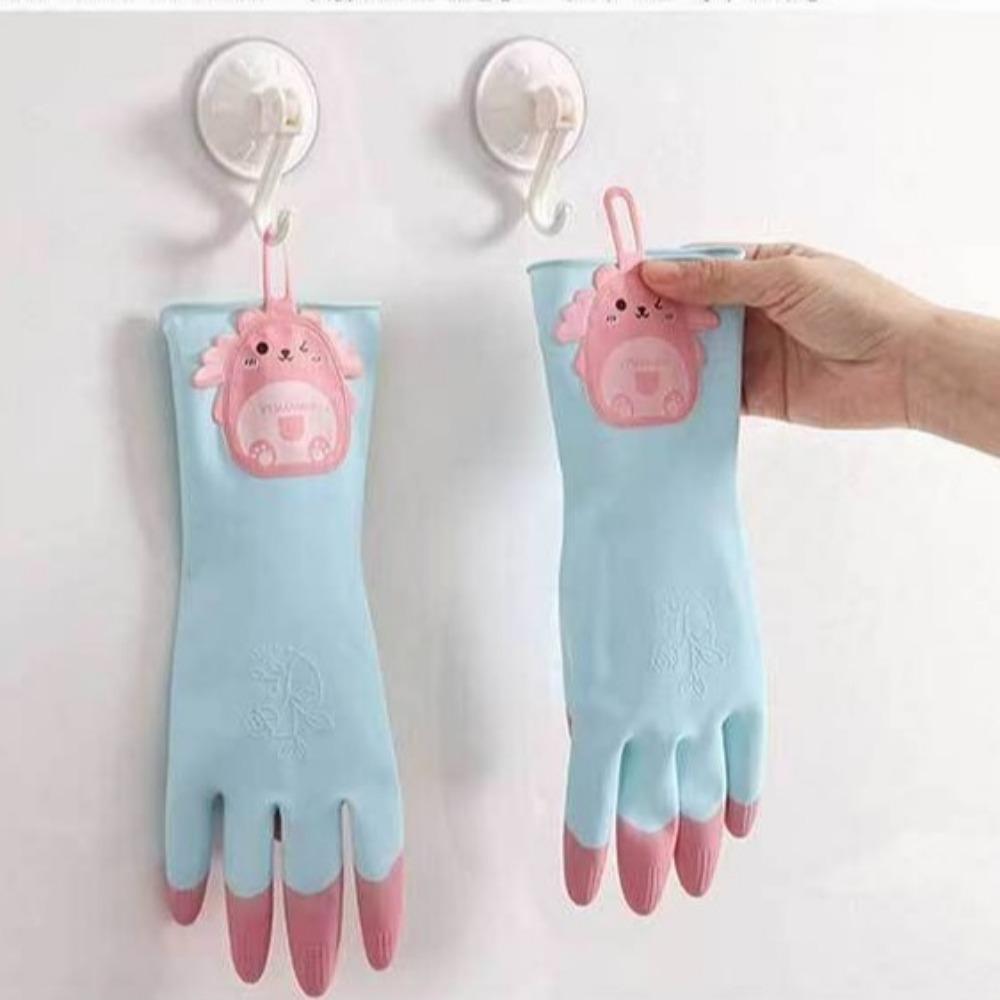 Non-Slip Dishwashing Gloves Tear-Resistant Laundry Cleaning Gloves Household Cleaning