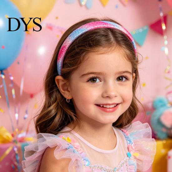 Kinder Haaraccessoire Meisjes Hoofdband met Gladde Tandkam Anti-slip Ontwerp Regenboog Kleurverloop Hartjes Sterren Decoratie Hoepel Anti-slip Hoofdband
