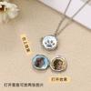 Custom Photo Pendant Necklace With Cat Paw Shape Resin Charm Stainless Steel Chain Women Men