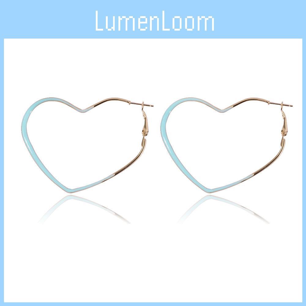 Stylish Heartshaped Geometric Earrings Trendy Fashion Jewelry In Multiple Vibrant Colors