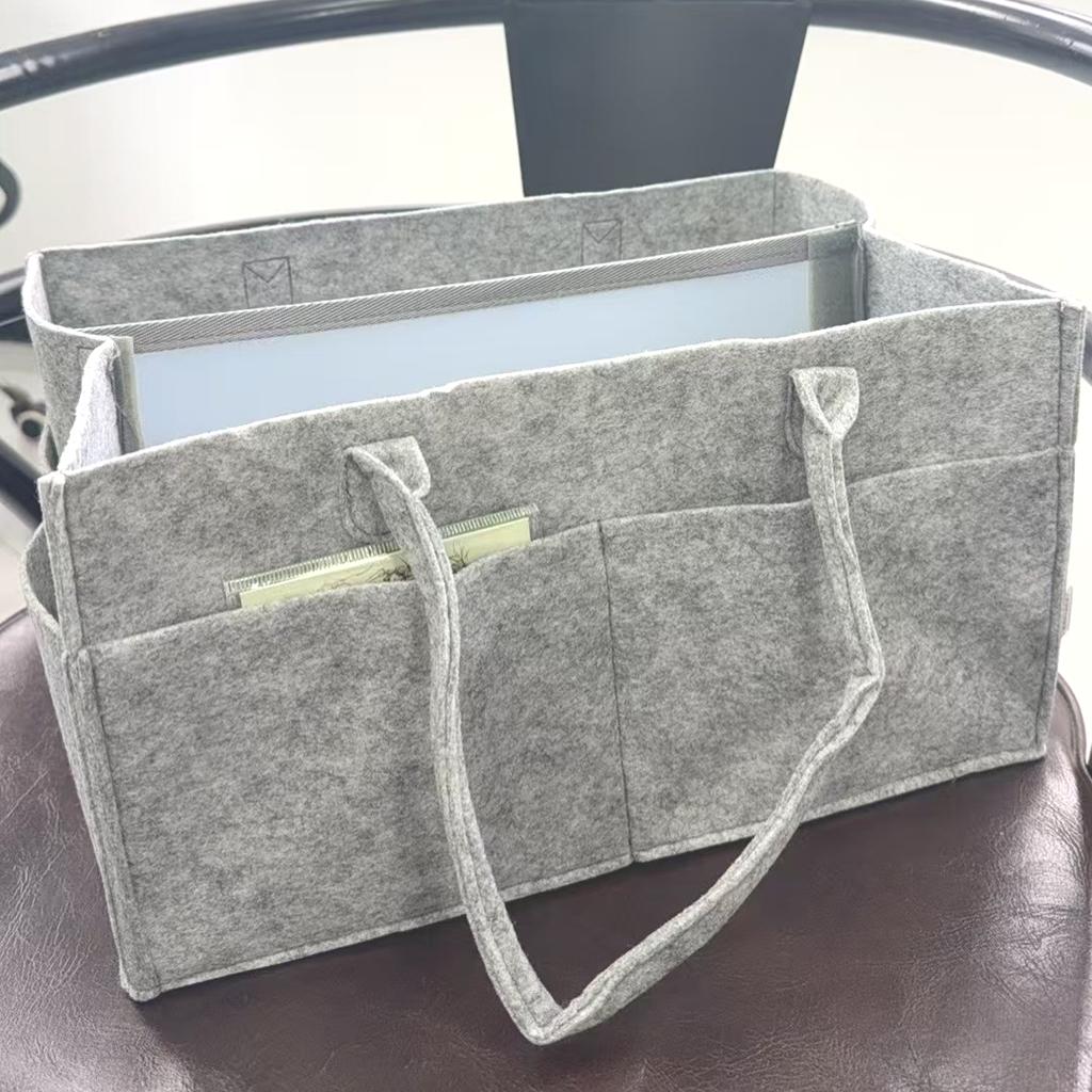 Children's Felt Diaper Storage Bag Baby Miscellaneous Toys Diapers Large Capacity Felt Diaper Bag Multi-functional Felt Foldable