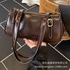 Vintage Niche Boston Bag Women's 2025 New Trendy Korean Armpit Bag Simple Shoulder Bag Portable Commuter Bag