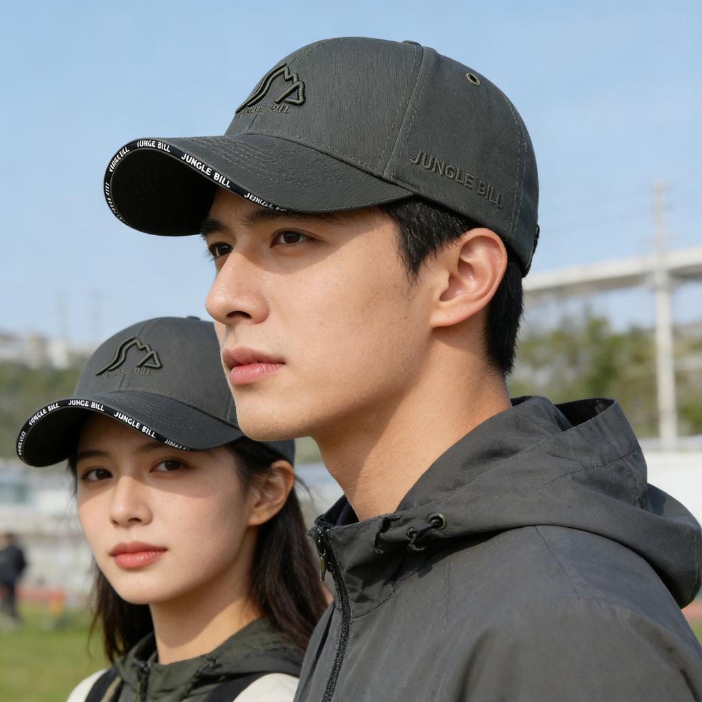 High-quality hard top embroidered baseball cap for men and women, hard top six-panel sandwich with copper eyelets, visor cap