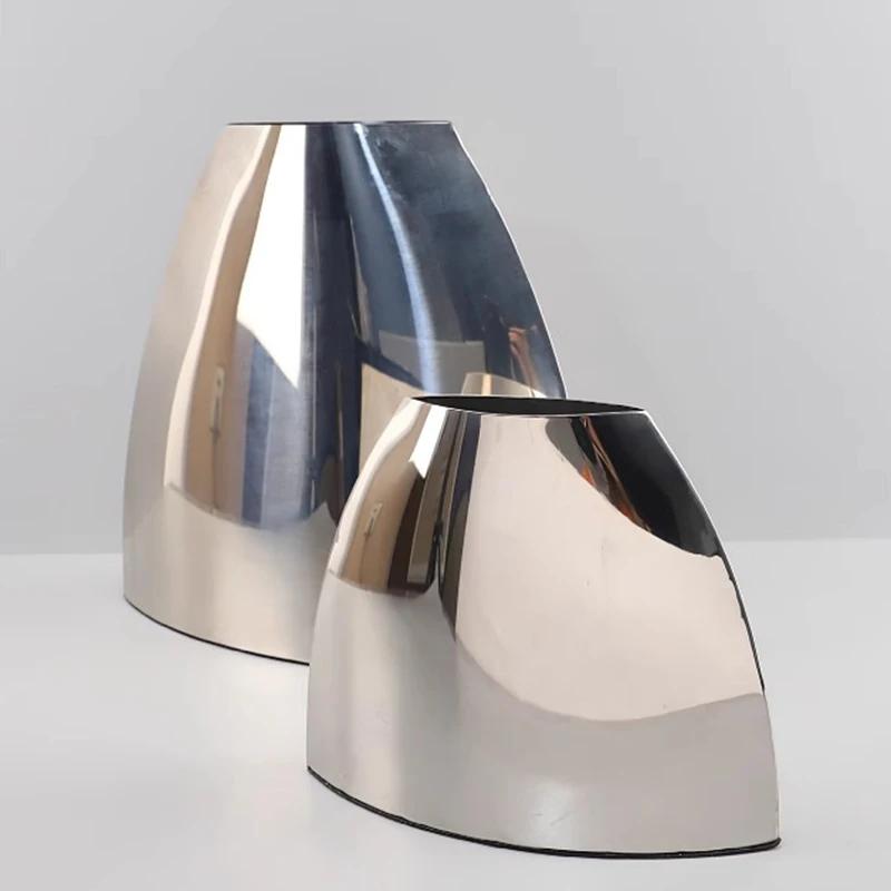 Modern Vase Elegant Unusual Shape Flower Vases Aesthetic Decoration Flower Bottle Living Room Flowerpots Bedroom Desk Decorating