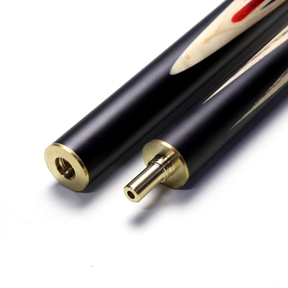 Black Scorpion CUESOUL 57" Handcrafted 3/4 Jointed Ebony Snooker Cue with Union Jack Design