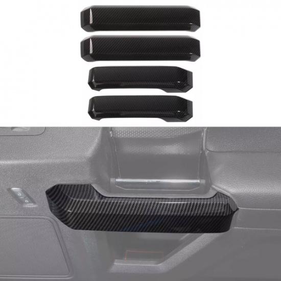 Carbon Fiber Inner Door Handles Cover Trim Accessories for Ford F150 2015-