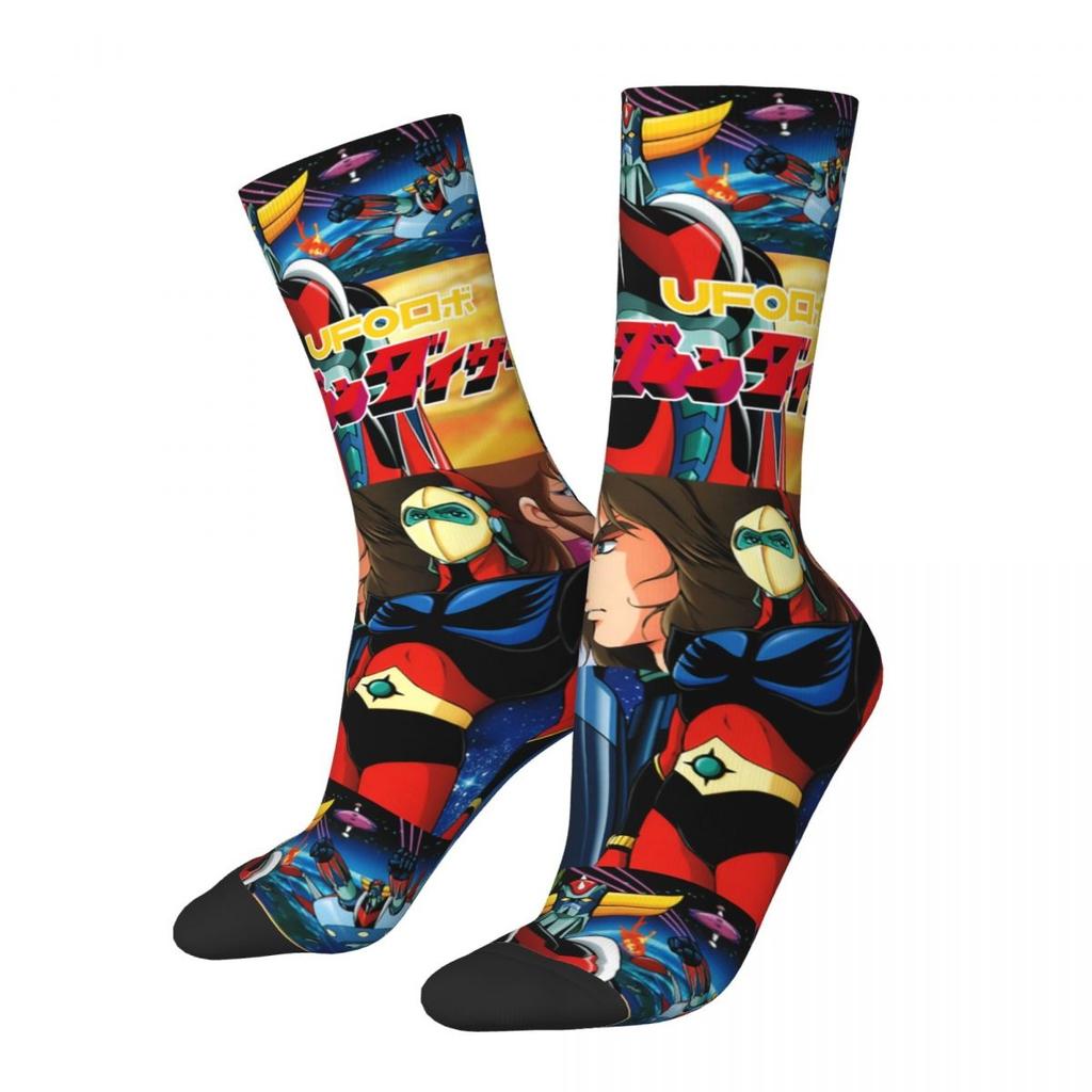 Calcetines nuevos para hombre Casual Actarus Mazinger Z Manga Calcetín Robot Goldorak Grendizer Medias de mujer Primavera Verano Otoño Invierno