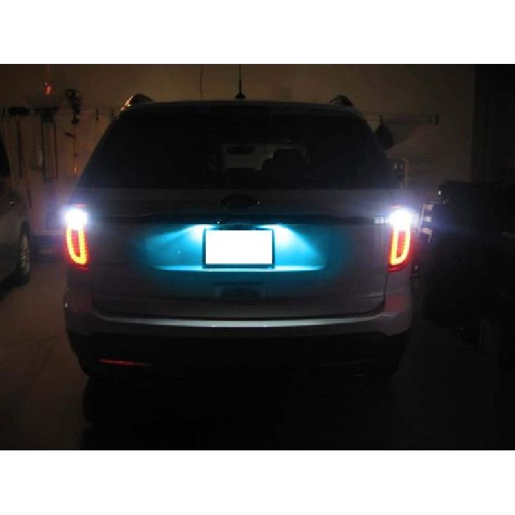 Jaguar XJ XF Ford Edge CMAX İçin Buz Mavisi 18-SMD Tam LED Plaka Lambası Kiti