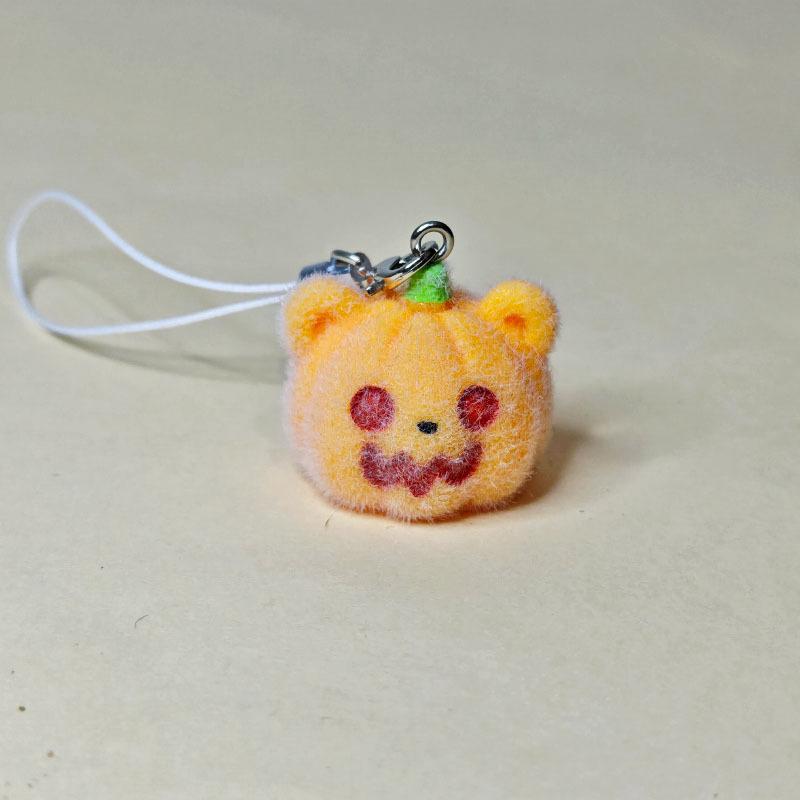 Halloween Flocked Mummy Ghost Phone Chain Charm Ins Style Phone Case Bag Camera Pendant