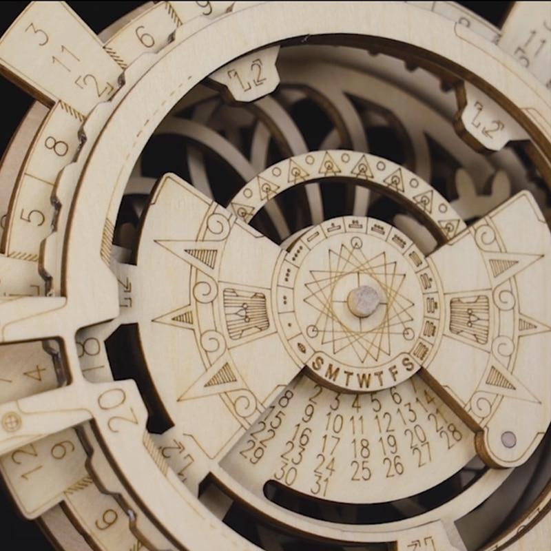Creative DIY Perpetual Calendar Wooden Model Building Kits Assembly Toy Gift for Children Adult