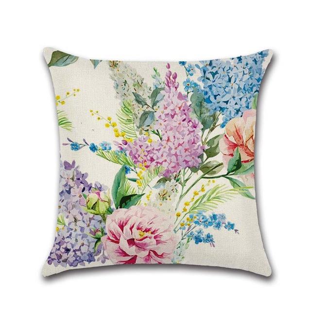 Tropische Pflanzen Kissenbezug Dekorative Kissenbezüge Flamingo-Druck Baumwolle Leinen Wurfkissenbezug Blumen Kissenbezug Zt169