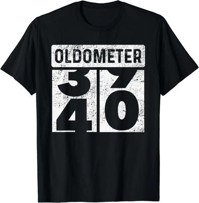 Lustiges Geburtstagsgeschenk Kilometerzähler 40. 40 Jahre alt Witz T-Shirt Grafik Personalisiert Kundenspezifisch bedruckt Damen Herren Sommer T-Shirts Camisetas