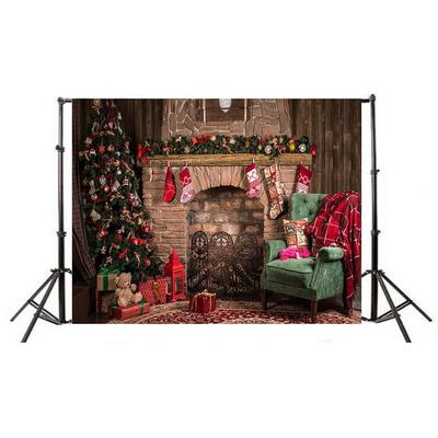 3x5ft Retro Weihnachten Kamin Fotografie Hintergrund Foto Hintergrund Requisiten