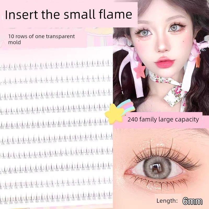 Dream Deer Glue-Type Lower False Eyelashes, Natural and Realistic Baby-Like Curled Eyelashes, 2026 New Model Eyelashes [Glue Style] Small Flame Lower Eyelashes