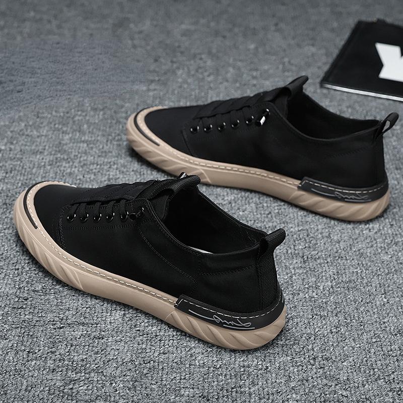 Canvas Men's Shoes Breathable Ice Silk Old Beijing Cloth Shoes All-match Flat Walking Casual Trendy Shoes Sneakers
