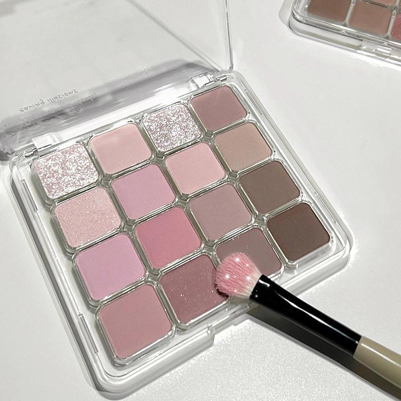 Sechzehnfarbige Sonnenuntergangs-Magie Lidschattenpalette Perlmutt Matt Erdfarben Koreanisches Make-up Lidschatten