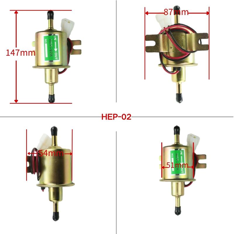 Universal 12V HEP-02 Low Pressure Bolt Fixing  Electric Fuel Pump For Car Motorcycle TOYOTA Ford Yanmar NISSAN ATV