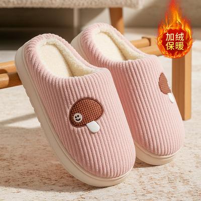 2025 novos chinelos de algodão de pelúcia outono e inverno para interior de casa, quentes, sapatos de algodão de veludo