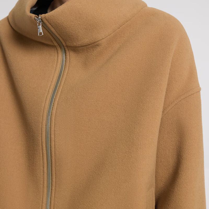 CROQUIS Men's 2023 Winter Loose Fit Stand Collar Wool Blend Short Jacket