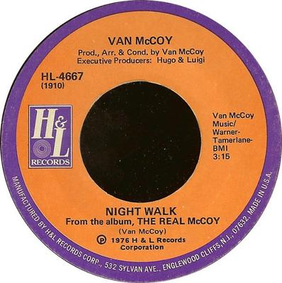7inch Record VAN MCCOY  Night Walk HL4667 H  L Records 1976 US SoulFunk Used