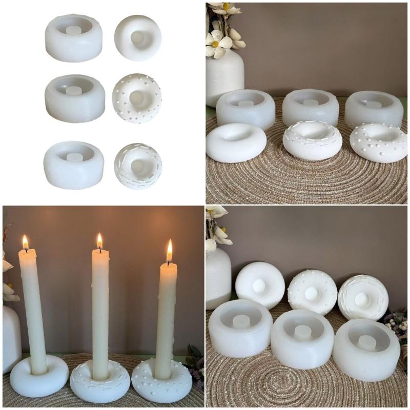 Flexible Starke Silikon Runde Kerzenhalterform Für DIY Handgemachte Bastelarbeiten Und Harzgießprojekte