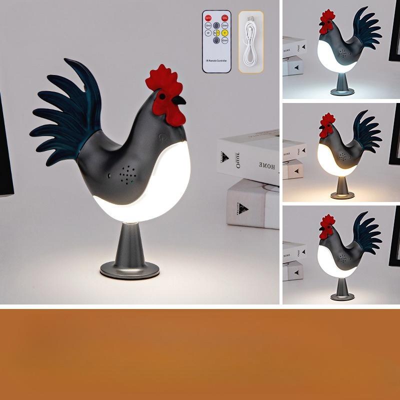 1Pc Basic Bedside Creative USB Charging Rooster Ornament Decorative Night Light Aromatherapy Creative Gift Desk Lamp