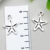 Antique Silver Ocean Starfish, Seahorse & Shark Pendant Charm for DIY Jewelry