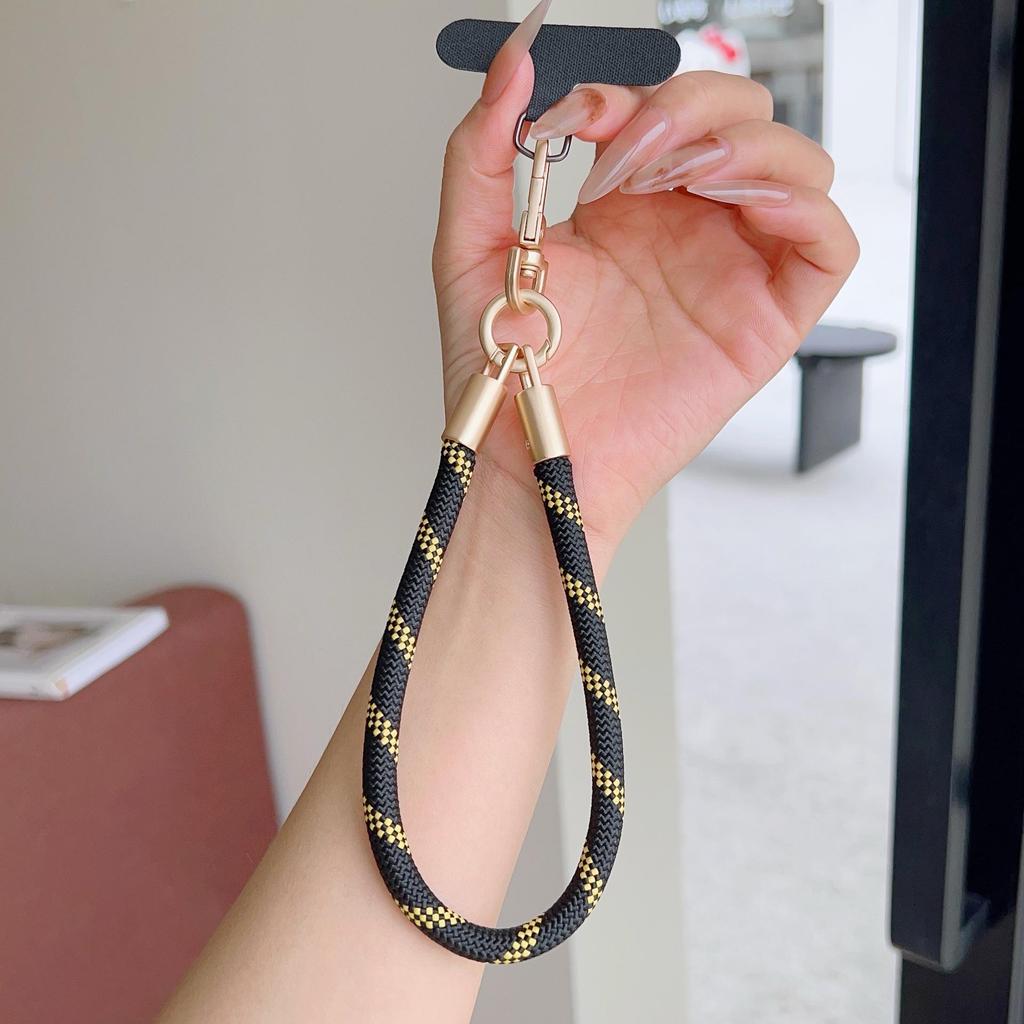 Colorful Tuhao Gold Braided Mobile Phone & Water Cup Lanyard Bracelet