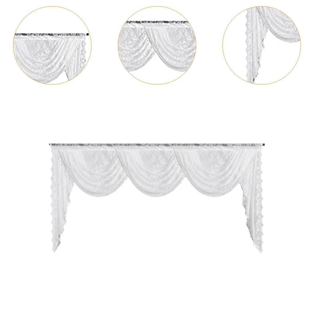 Swag Valance Vintage Decoration Breathable to Hang Waterfall Window Valance for
