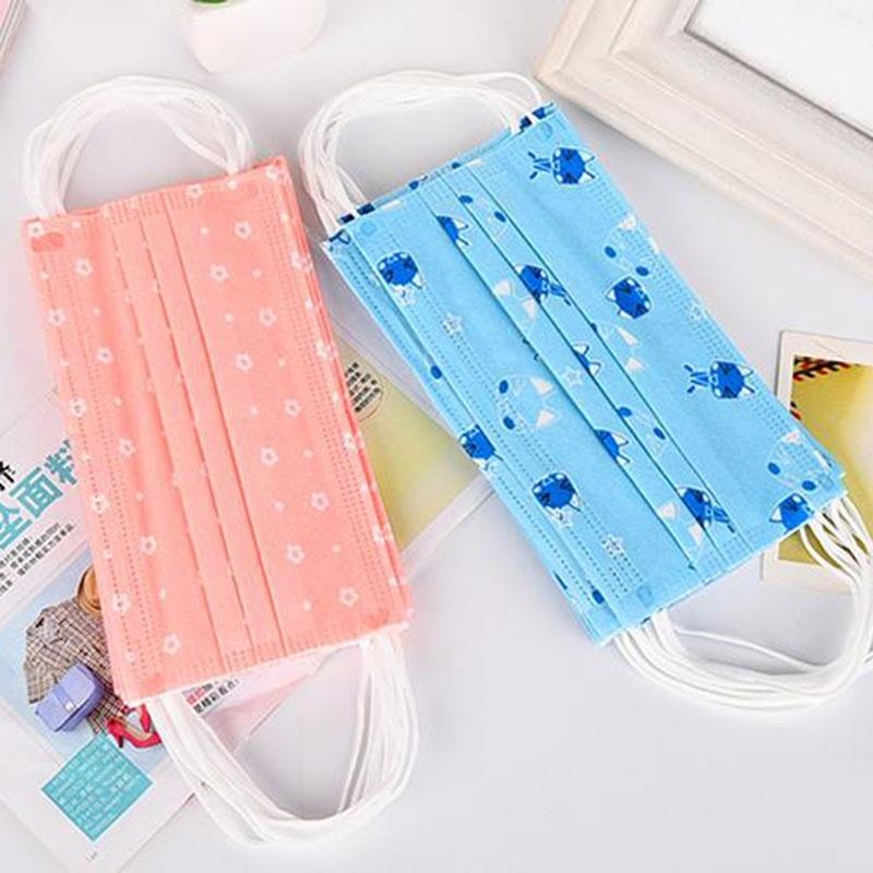 Lovely Disposable Respirators Face Mask Non-woven Respirator Disposable Fashion Printing Mask Dispos