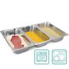 Plat Pour Four - KW-Commerce - 52505.01 - Acier Inoxydable - Lot De 3 - 32,5 X 17,5 Cm