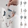 Creative Wall Hook Wooden Hook, Mediterranean Style Decorative Coat Sturdy Exquisite Workmanship Hooks Durable Hanger for Home Decor Keys Umbrellas