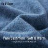 Yalu Men's Pure Cashmere Mock Neck Sweater