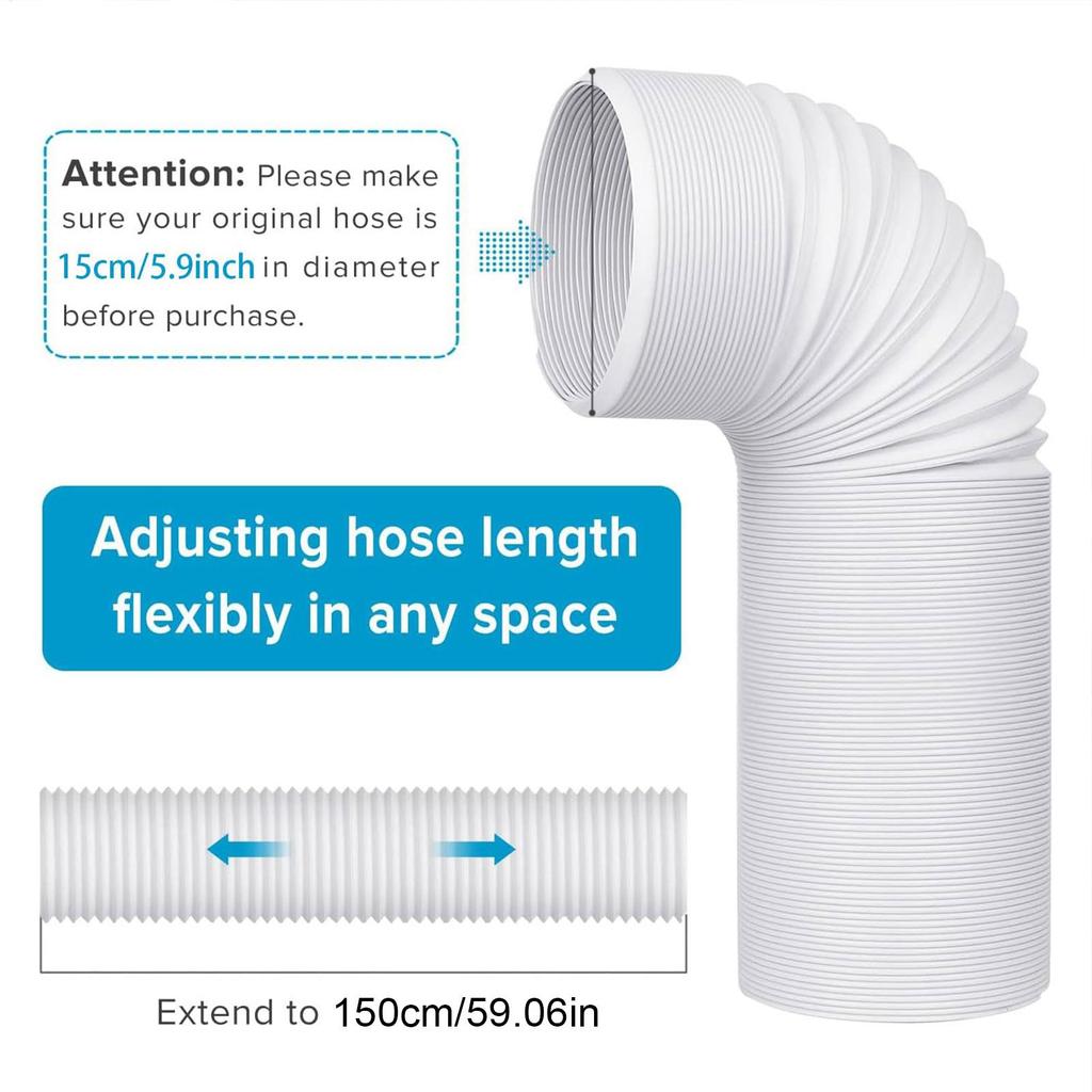 Portable Ac Hose Connector Air Conditioner Hose Connector Tube Vent Kit Seal Connection Duct for Kitchen Car Range Hood Window