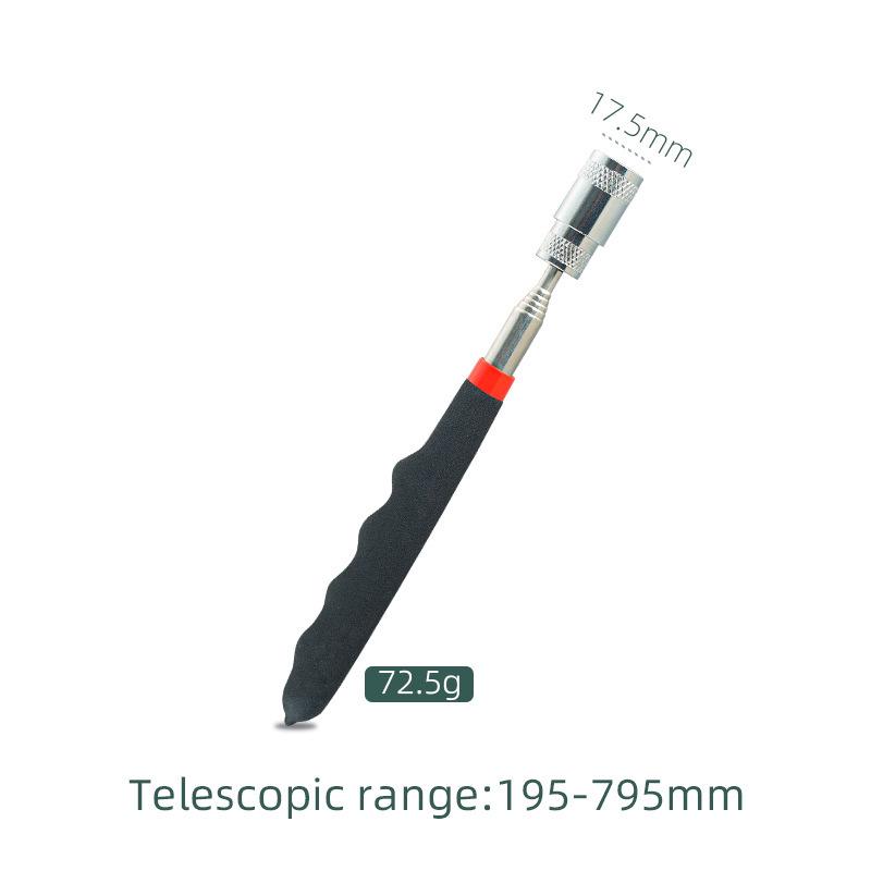 Telescopic Magnetic Pickup Tool with Flashlight and Interchangeable Square/Round Mirrors